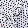 NATASHA. Drape crêpe fabric. Normally used for flamenco dresses. Polka dot print 1,50 cm.