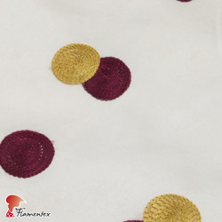 ARRIOLA. Embroidered taffeta fabric.