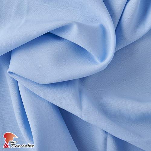 Plain polyester stretch fabric.