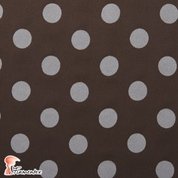 MADISON FLOSAR D/7. Stretch satin fabric with flocked polka dots. Ideal for fitted flamenco dresses.