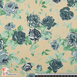 MACARENA. Spandex and cotton fabric, ideal for fitted dresses. Flower print