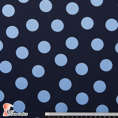 MACARENA. Spandex and cotton fabric, ideal for fitted dresses. Polka dot print.