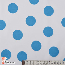 BASICO BULERIA TOPO-GR. Cotton fabric with big polka dot print 3,60 cm.