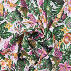FUNDY. Satin cotton fabric with spandex.