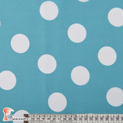 BASICO BULERIA TOPO-GR. Cotton fabric with big polka dot print 3,60 cm.