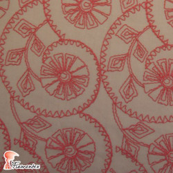 ALAJAR. Embroidered batiste fabric with cotton thread.