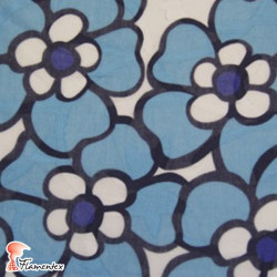 URAGUIRI EST. Devoré cotton fabric. Flower print.