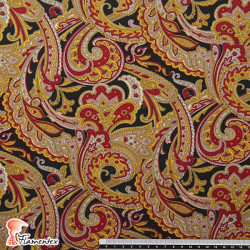 TABLAO. Knit fabric. Normally used on rehearsal skirts. Paisley print.