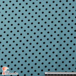 DRAVA FLOCADO. Thin chiffon fabric with flocked polka dot 0,60 mm.
