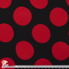 NATASHA. Drape crêpe fabric for flamenco dresses, polka dot print 5,50 cm.