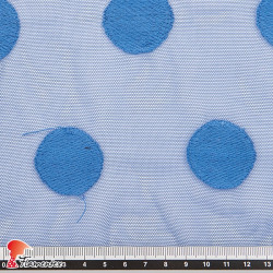 ABA. Embroidered elastic tulle fabric. Polka dot 3,50 cm
