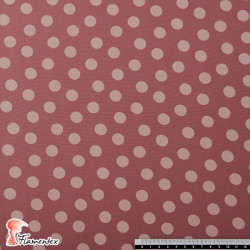 NATASHA. Drape crêpe fabric. Normally used for flamenco dresses. Medium polka dot print 1,50 cm.