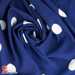 GUAJIRA. Soft techno-peach bi-elastic fabric with scattered polka dot print (4 cm).