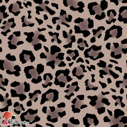 GUAJIRA. Soft techno-peach bi-elastic fabric, leopard print.