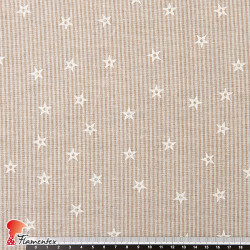 VERONA. Striped fabric with printed stars.