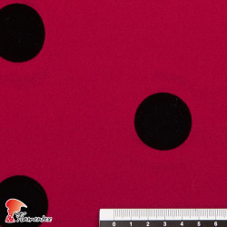 PARAYAS FLOCK. Knit fabric with velvet polka dots, normally used for rehearsal skirts.