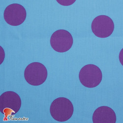 BASICO BULERIA T/G BICOLOR. Cotton fabric with big polka dot print 3,70 cm.