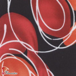 AINOA. Stretch satin fabric, perfect for fitted flamenco dress. Abstract print.