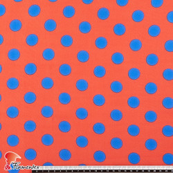 VIÑUELA. Soft georgette fabric with printed polka dot 0,80 cm.