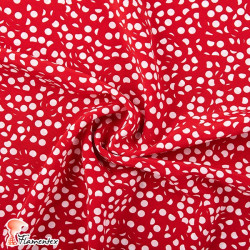 NATASHA. Drape crêpe fabric. Normally used for flamenco dresses. irregular polka dot print 0,80 cm.