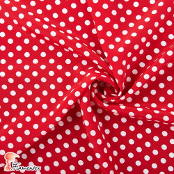 NATASHA TOPO MD. Drape crêpe fabric, for flamenco dresses. Polka dot print 0,80 cm.