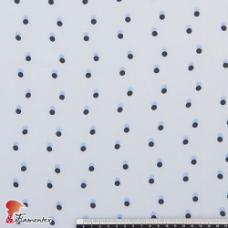 CORDOBA. Thin chiffon fabric with polka dot pattern of 6 mm.