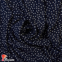 AYAMONTE. Soft chiffon fabric with 4 mm. polka dot print.
