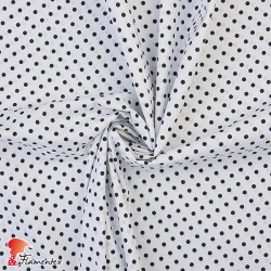 HARU. Printed cotton fabric with polka dot print (4 mm.).