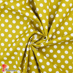 HARU. Printed cotton fabric with polka dot print (1,30 cm.).