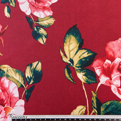 IRAI. Rigid satin fabric. Floral print.