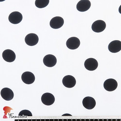 CONQUISTA. Thin chiffon fabric with 3 cm. polka dots pattern.