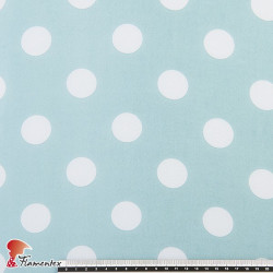 CONQUISTA. Thin chiffon fabric with 3 cm. polka dots pattern.