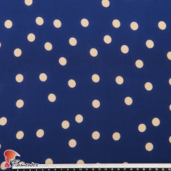 CONQUISTA. Thin chiffon fabric with 1,3 cm. polka dots pattern.