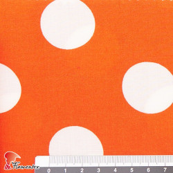 FACTORY. Thin and drape viscose fabric. Polka dot 3,20 cm.