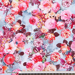 ESTEPONA. Drape soft fabric with floral print.