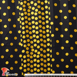 BERROCAL. Chiffon and satin fabric with 1,00 cm. polka dots print.