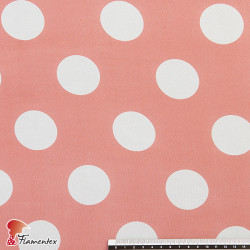 ZUHEROS. Thin chiffon fabric with patterned polka dots of 4,80 cm.