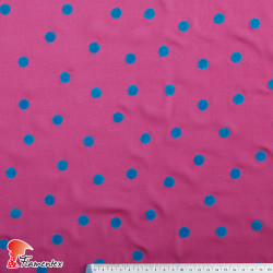 DRAVA FLOCADO. Thin chiffon fabric with flocked polka dot.