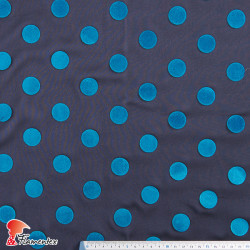 DRAVA FLOCADO. Thin chiffon fabric with flocked polka dot. OEKO-TEX Standard 100