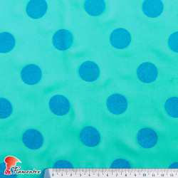DRAVA FLOCADO. Thin chiffon fabric with flocked polka dot. OEKO-TEX Standard 100