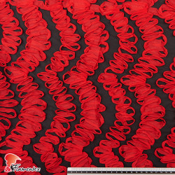TUJENA. Fabric with ribbon ornaments.