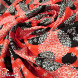 AINOA. Stretch satin fabric, perfect for fitted flamenco dress.